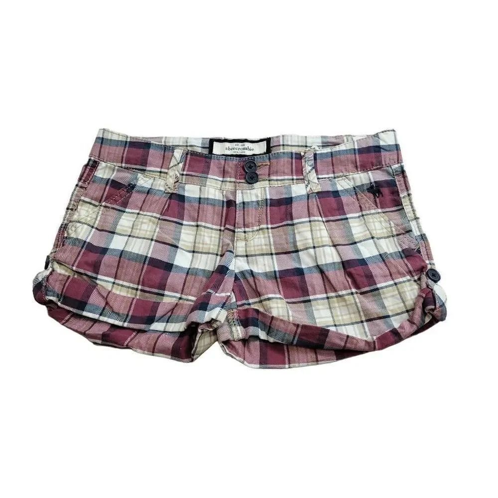 Abercrombie plaid stertch shorts 12
